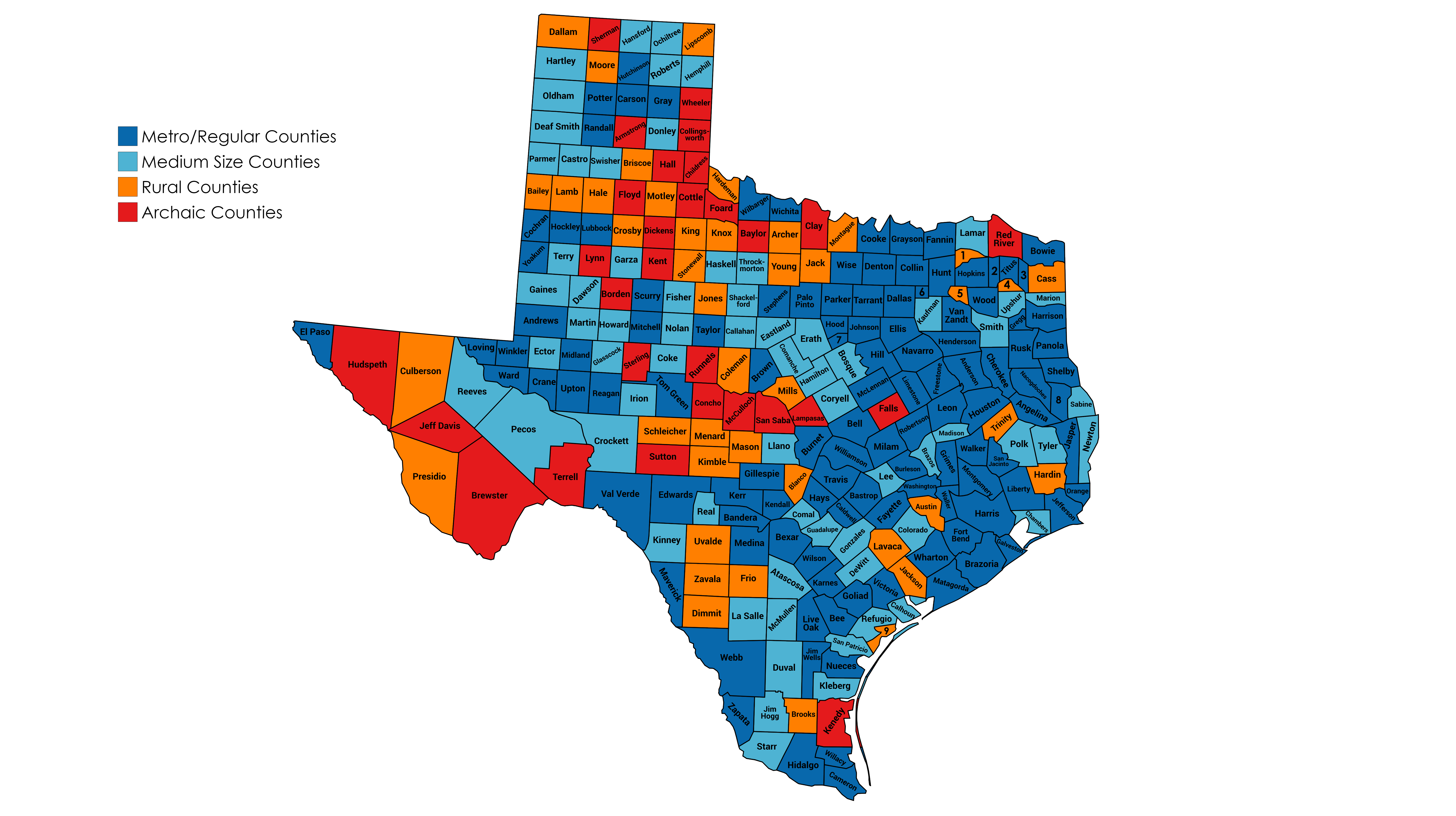 Texas County Coverage Map